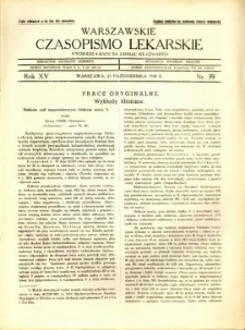 Warszawskie Czasopismo Lekarskie 1938 R.15 nr 39