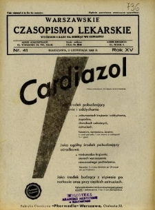 Warszawskie Czasopismo Lekarskie 1938 R.15 nr 41
