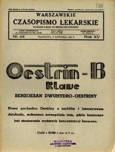 Warszawskie Czasopismo Lekarskie 1938 R.15 nr 43