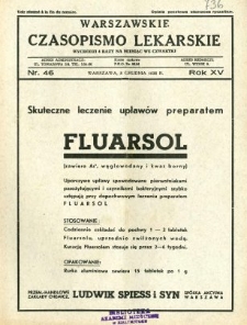 Warszawskie Czasopismo Lekarskie 1938 R.15 nr 46