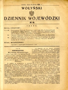 Wołyński Dziennik Wojewódzki 1930.05.06 R. 10 nr 10