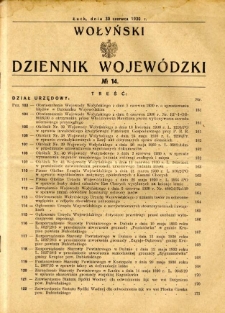 Wołyński Dziennik Wojewódzki 1930.06.30 R. 10 nr 14