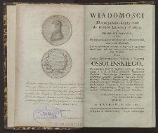 Wiadomości historyczno-krytyczne do dziejów literatury polskiej o pisarzach polskich, także postronnych, którzy w Polscze albo o Polscze pisali oraz o ich dziełach, z roztrząśnieniem wzrostu i różny kolei ogólnego oświecenia, jako też...T.2