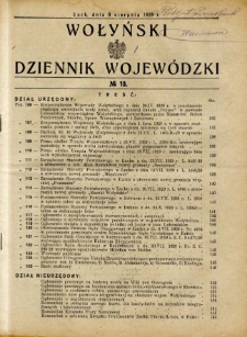 Wołyński Dziennik Wojewódzki 1929.08.08 R.9 nr 10
