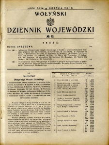 Wołyński Dziennik Wojewódzki 1931.08.25 R.11 nr 13