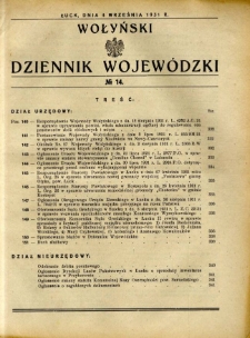 Wołyński Dziennik Wojewódzki 1931.09.04 R.11 nr 14