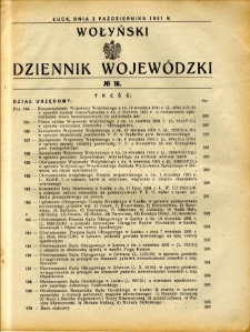 Wołyński Dziennik Wojewódzki 1931.10.03 R.11 nr 16