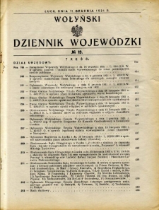 Wołyński Dziennik Wojewódzki 1931.12.11 R.11 nr 19