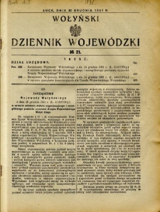 Wołyński Dziennik Wojewódzki 1931.12.30 R.11 nr 21