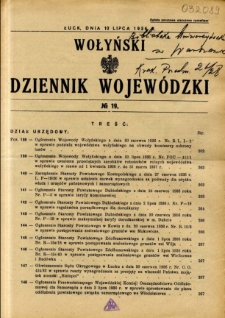 Wołyński Dziennik Wojewódzki 1936.07.10 R.16 nr 19