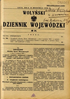 Wołyński Dziennik Wojewódzki 1936.09.15 R.16 nr 24