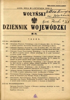 Wołyński Dziennik Wojewódzki 1936.11.30 R.16 nr 31