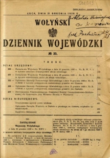 Wołyński Dziennik Wojewódzki 1936.12.31 R.16 nr 35