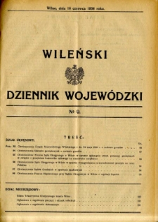 Wileński Dziennik Wojewódzki 1934.06.16 nr 9