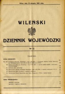 Wileński Dziennik Wojewódzki 1934.08.18 nr 12