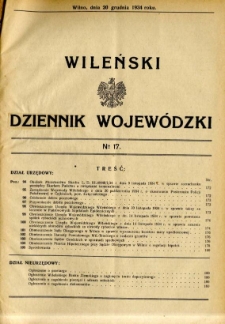 Wileński Dziennik Wojewódzki 1934.12.20 nr 17