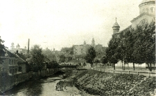 Wilno. Rzeka Wilenka. Widok na południową część miasta