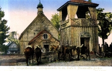 Oestl. Kriegsschauplatz: Reiterpatrouille in ein. Dorfe d. Bialowieska = Forstes