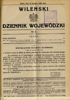 Wileński Dziennik Wojewódzki 1938.08.18 nr 9