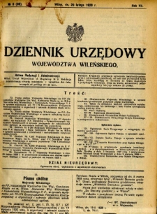 Dziennik Urzędowy Województwa Wileńskiego 1928.02.29 R.7 nr 3