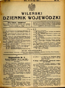 Dziennik Urzędowy Województwa Wileńskiego 1928.05.31 R.7 nr 7