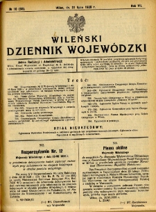 Dziennik Urzędowy Wojew&oacute;dztwa Wileńskiego 1928.07.31 R.7 nr 10