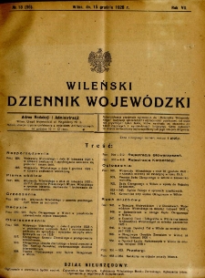 Dziennik Urzędowy Województwa Wileńskiego 1928.12.15 R.7 nr 13