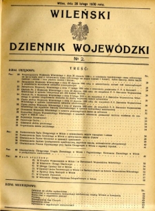 Wileński Dziennik Wojewódzki 1930.02.28 nr 2