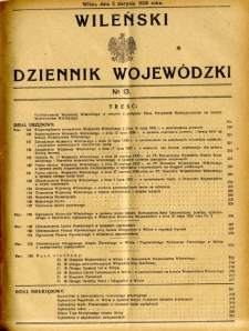 Wileński Dziennik Wojewódzki 1930.08.05 nr 13