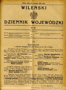 Wileński Dziennik Wojewódzki 1930.09.13 nr 16