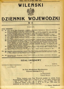 Wileński Dziennik Wojewódzki 1930.12.31 nr 21