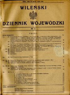 Wileński Dziennik Wojewódzki 1929.03.20 R.8 nr 3