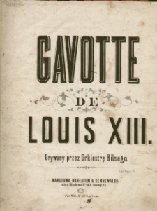 Gavotte de Louis XIII grywany przez Orkiestrę Bilsego