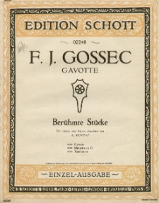 Gavotte : Für Violine und Klavier