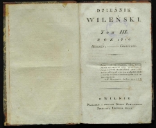 Dziennik Wileński 1816 Tom III. Styczeń - Czerwiec