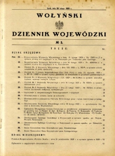 Wołyński Dziennik Wojewódzki 1929.02.28 R.9 nr 3