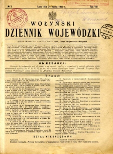 Dziennik Urzędowy Województwa Wołyńskiego 1928.03.31 R.8 nr 3