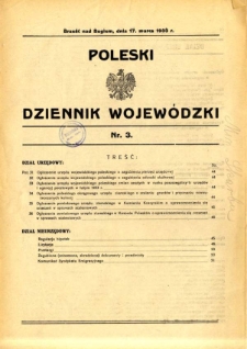 Poleski Dziennik Wojewódzki 1933.03.17 nr 3
