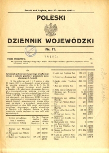 Poleski Dziennik Wojewódzki 1933.06.10 nr 11