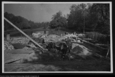 Białystok, budowa Pomnika Wdzięczności Armii Radzieckiej w Parku Planty