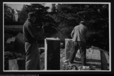 Białystok, budowa Pomnika Wdzięczności Armii Radzieckiej w Parku Planty