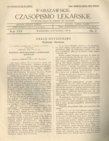 Warszawskie Czasopismo Lekarskie 1939 R.16 nr 2