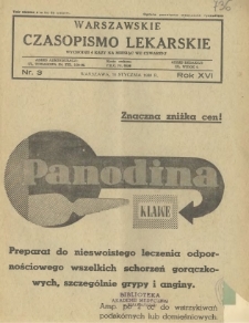 Warszawskie Czasopismo Lekarskie 1939 R.16 nr 3