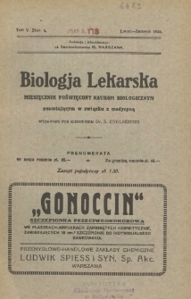 Biologja Lekarska 1926 R.5 nr 4