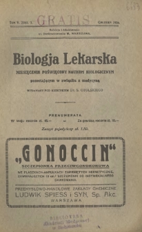 Biologja Lekarska 1926 R.5 nr 7