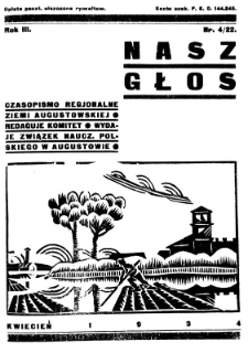 Nasz Głos 1934, R.3, kwiecień nr 4