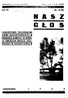 Nasz Głos 1934, R.3, październik nr 10