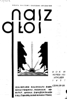 Nasz Głos 1937, R.6, styczeń nr 1