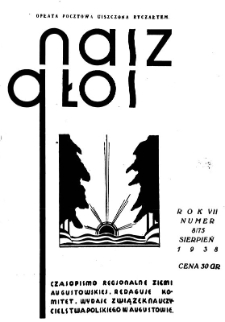 Nasz Głos 1938, R.7, sierpień nr 8