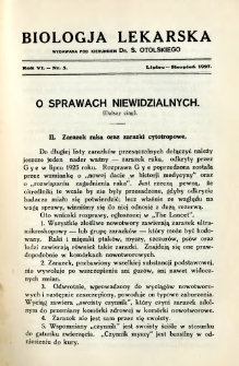 Biologja Lekarska 1927 R.6 nr 5